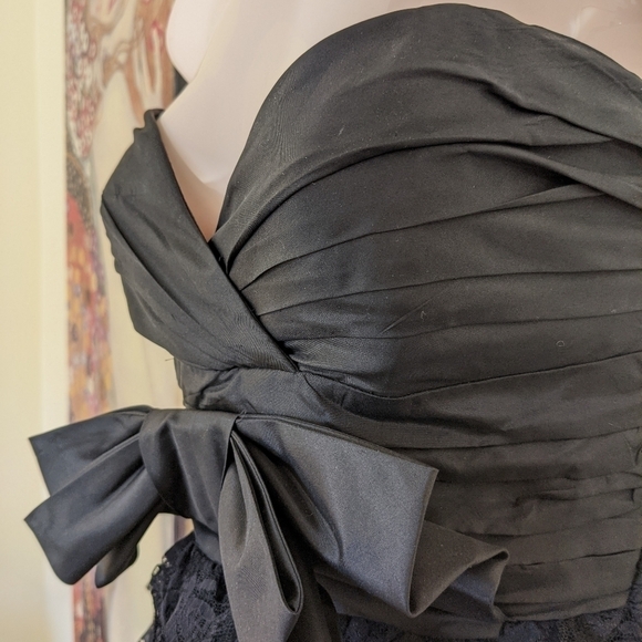 BETSEY JOHNSON silk evening dress prom ruffles - Picture 1 of 12